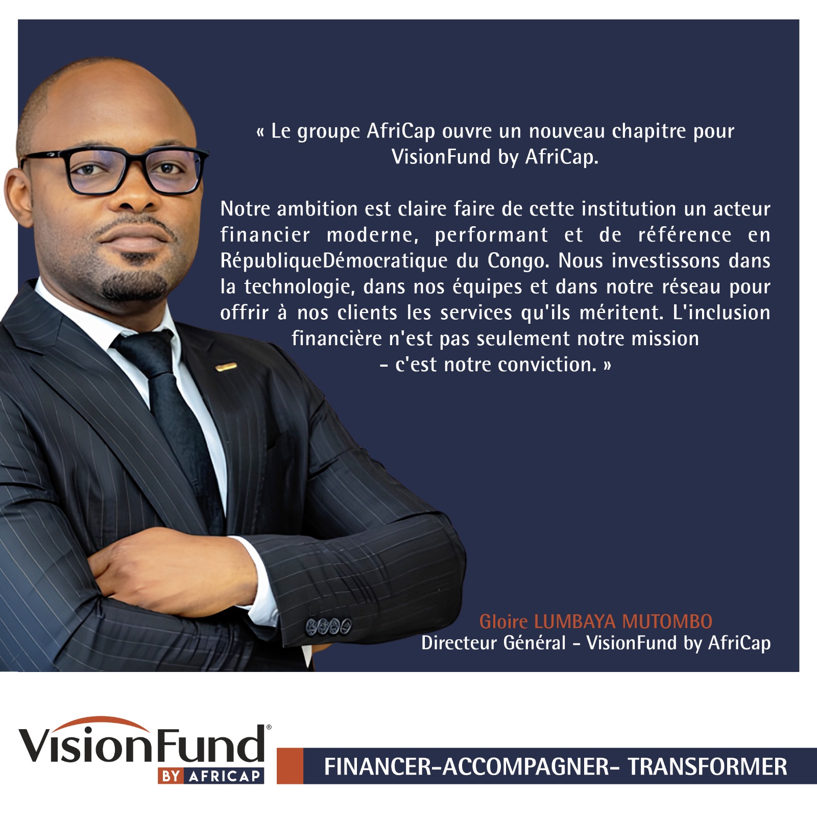Message du Directeur Général de VisionFund By AfriCap 