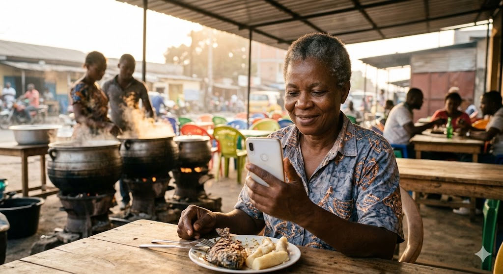 Gérante de malewa à Kinshasa utilisant Mosungi pour suivre ses ventes