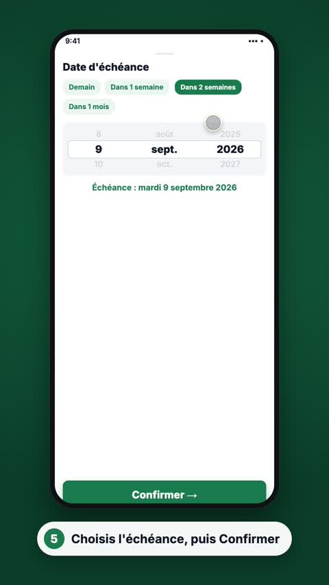 Crédit avec échéance