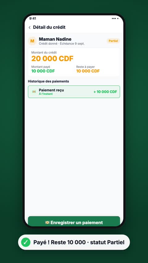 Enregistrer un paiement