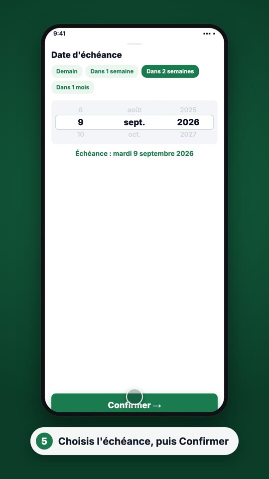Étape 3 : Fixe une échéance